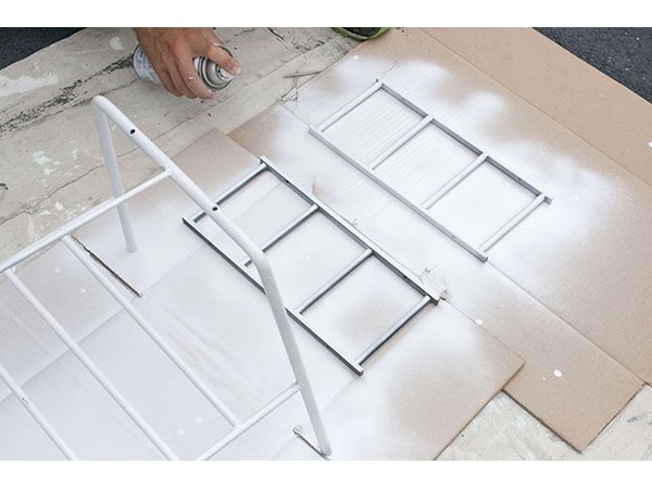 Spray-paint each piece of the furniture to give them new life.