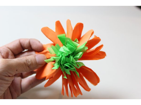 Pull the narrow strips toward the center