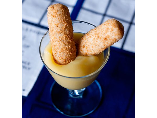 Don't be fooled - those "fish fingers" are tasty vanilla cookies.Thank goodness.