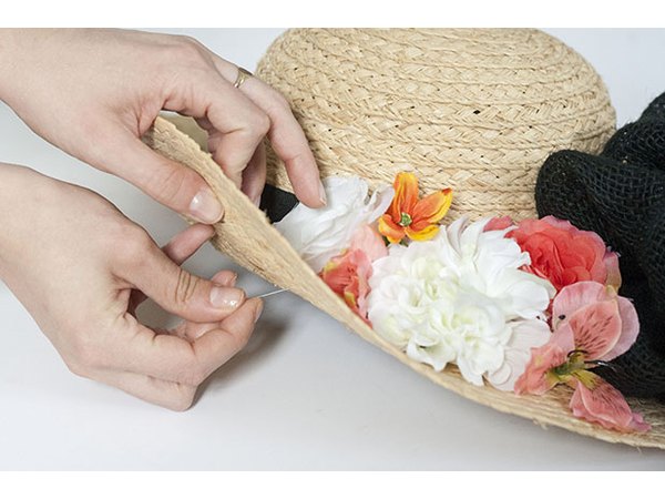 Attach the flowers using floral pins