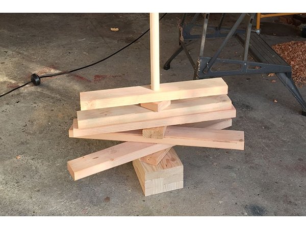 Lay down your limbs and spacers from longest to shortest.