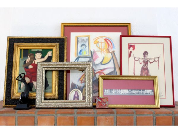 Use frames and paintings for your own mini art gallery.