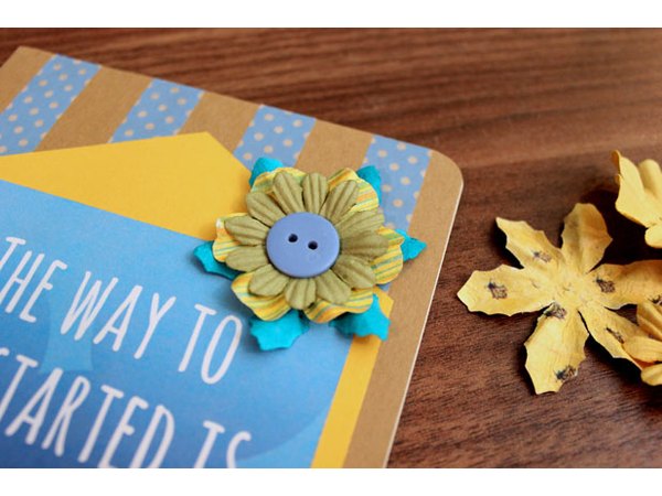 Add floral and button embellishments