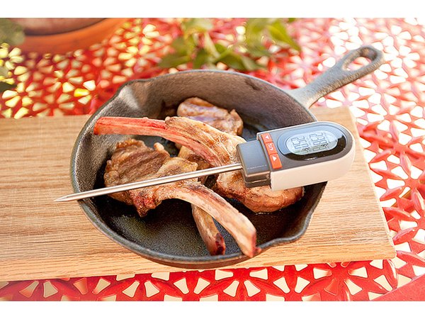 Thermometers ensure that the grill temperature and meat temperature are where they need to be.