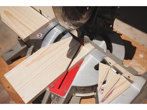 Making miter cuts.