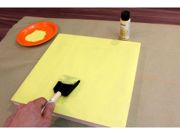 Paint the front of the wood panel