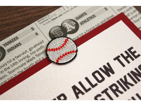 Glue on a baseball patch