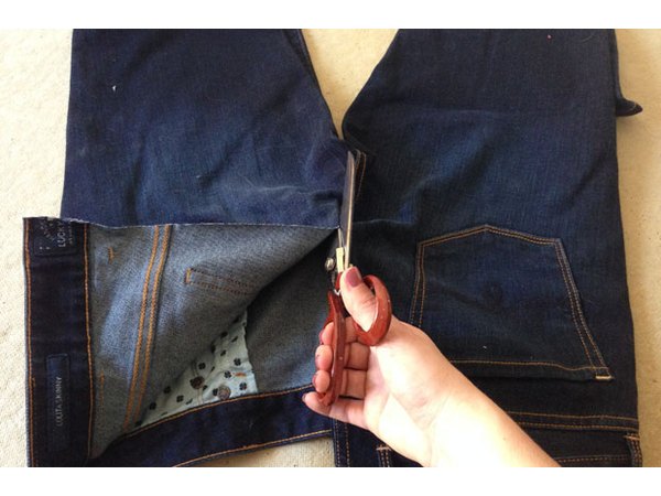 Cut your jeans down the middle.