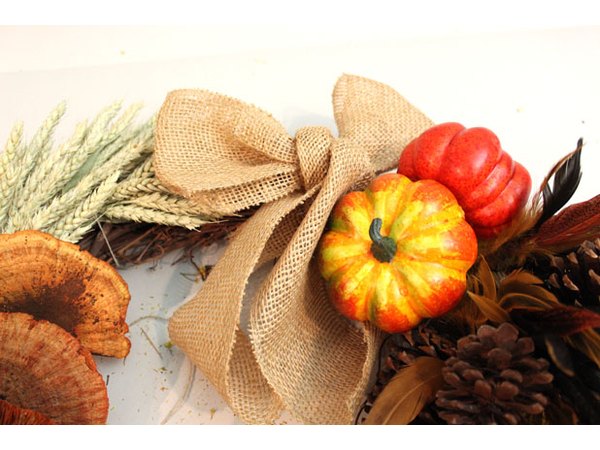 Tie a bow to finish the wreath