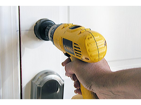 Keep a firm grip on the drill as it is cutting a lot of material.