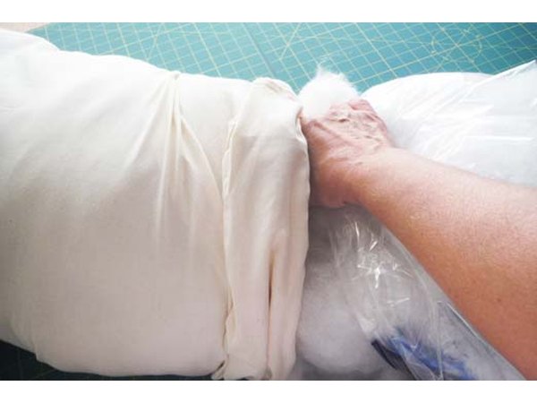 Stuff the pillow with fiber fill.