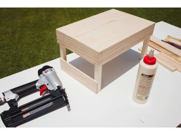Attach top wood slats.