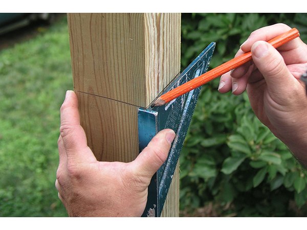 A speed square is an invaluable tool.