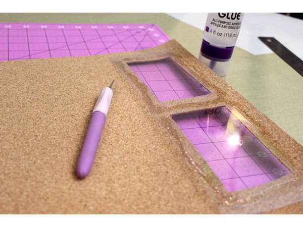 Glue plastic sheets to cover the openings
