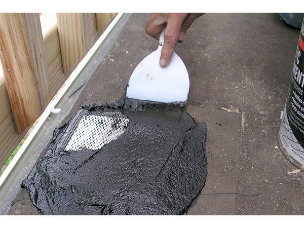 Spread another layer of roofing cement.