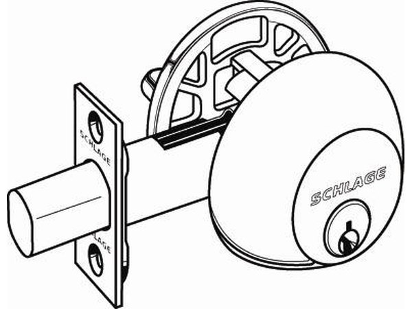 Schematic of a Schlage deadbolt
