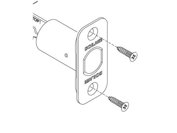 Take the screws out to remove the deadbolt.