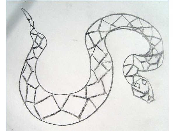 Complete the diamond-shape pattern.