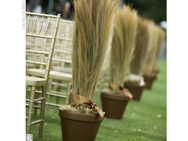 Potted Pew Decorations