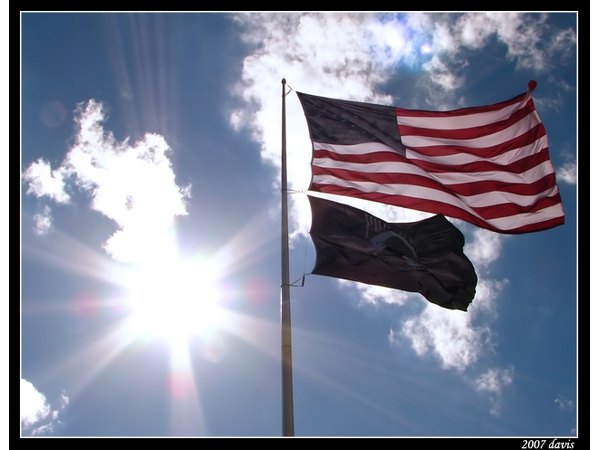 Old Glory at the Top