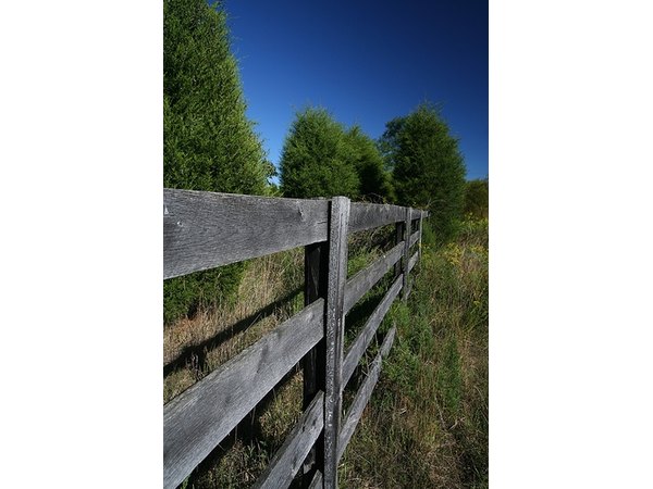 An untreated cedar split style fence.
