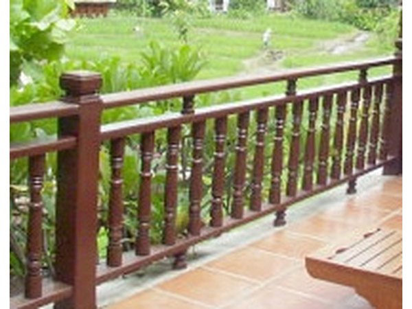 A more ornate and custom wood railing