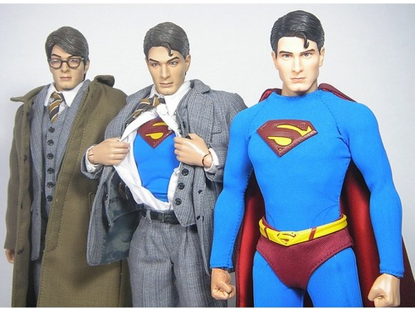 Clark Kent turning into Superman