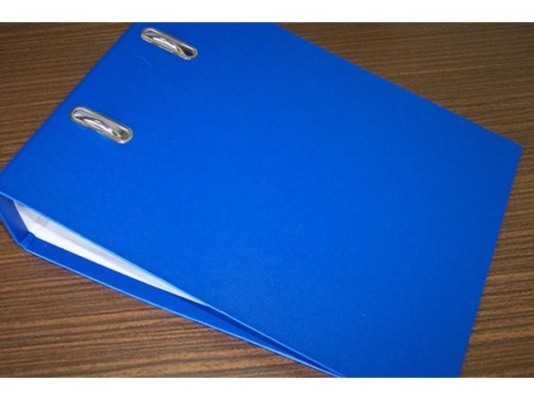 An example of an inexpensive binder for a portfolio. Try to avoid bright colors.