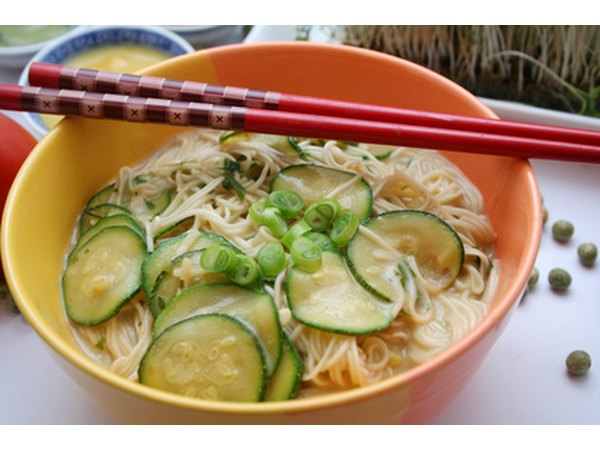 Zucchini cook quickly when added to a stir fry.