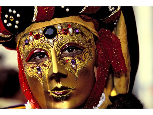 Some masks are fancifully decorated.