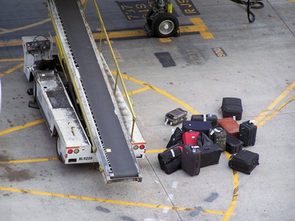 Checked baggage is screened for explosive materials.