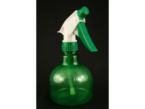 Use spray bottles to apply cleaners to surfaces.