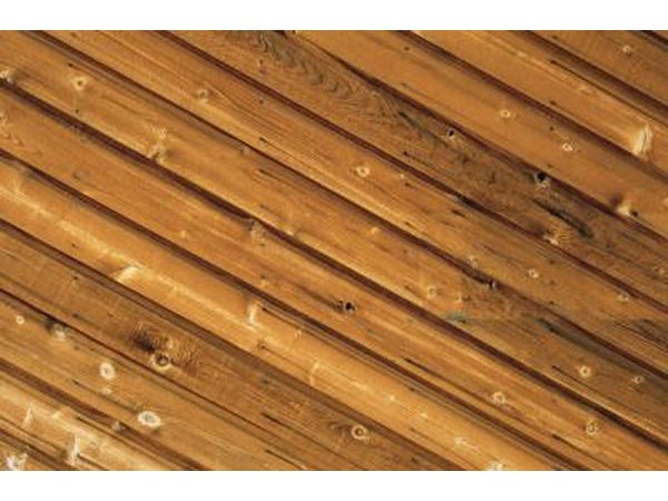 Wood ceiling panels.