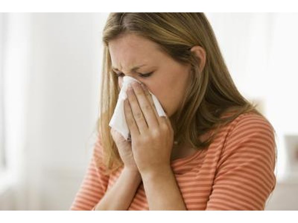 woman with allergies