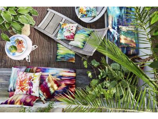 Try interesting outdoor fabrics.