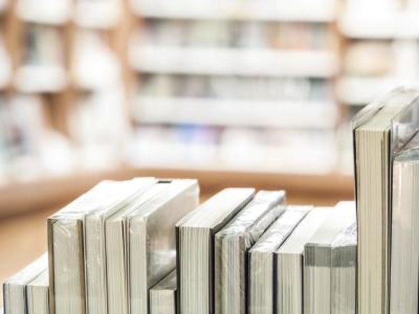 Novels on shelf at bookstore