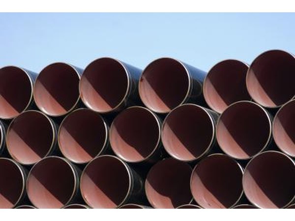 Large black pipes.