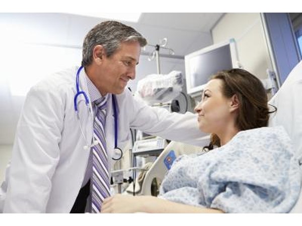 Doctor talking to patient