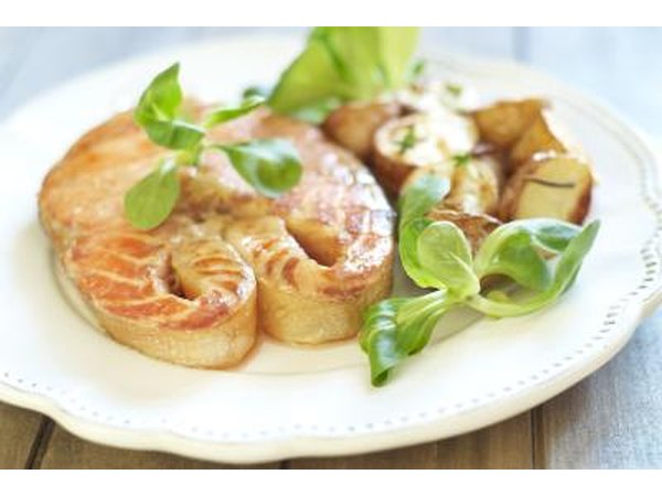 A small portion of fish is a good first main course.