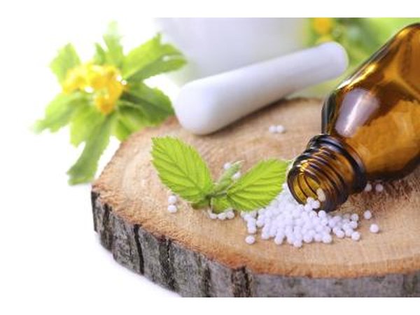 Medicinal herbs and bottle