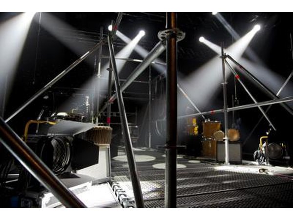 A stage is set for a live performance.
