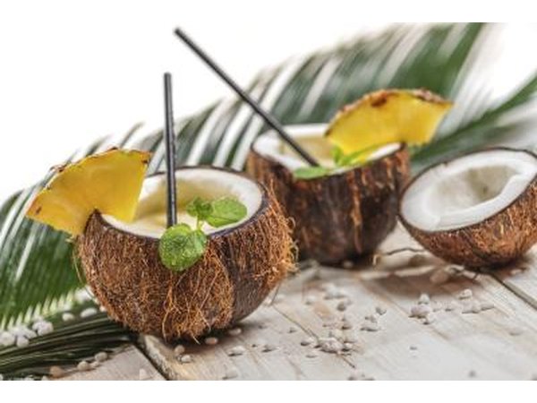 Punch in coconut cups