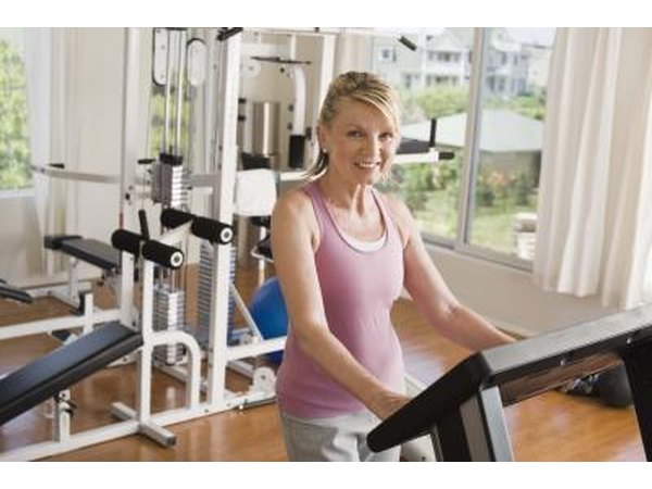 woman on treadmill