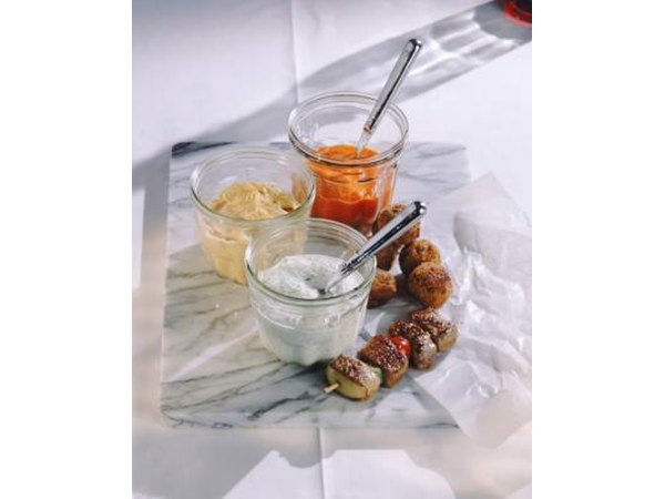 Hummus with kebabs