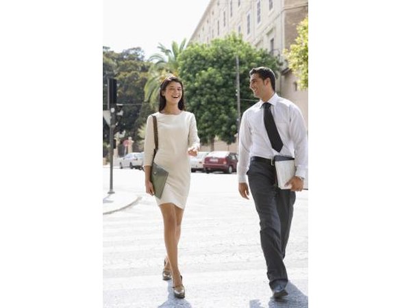 Business people walking
