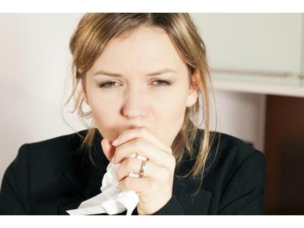Choking and coughing may be a sign of an object lodged in the respiratory tract.