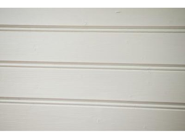 Close up of bead board paneling.
