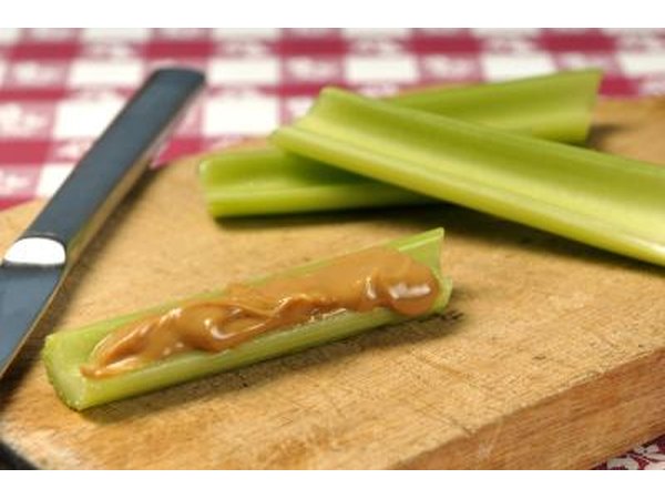 peanut butter on celery