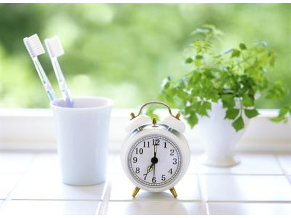 Clock in bathroom