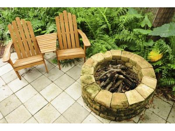 Fire pit with chairs
